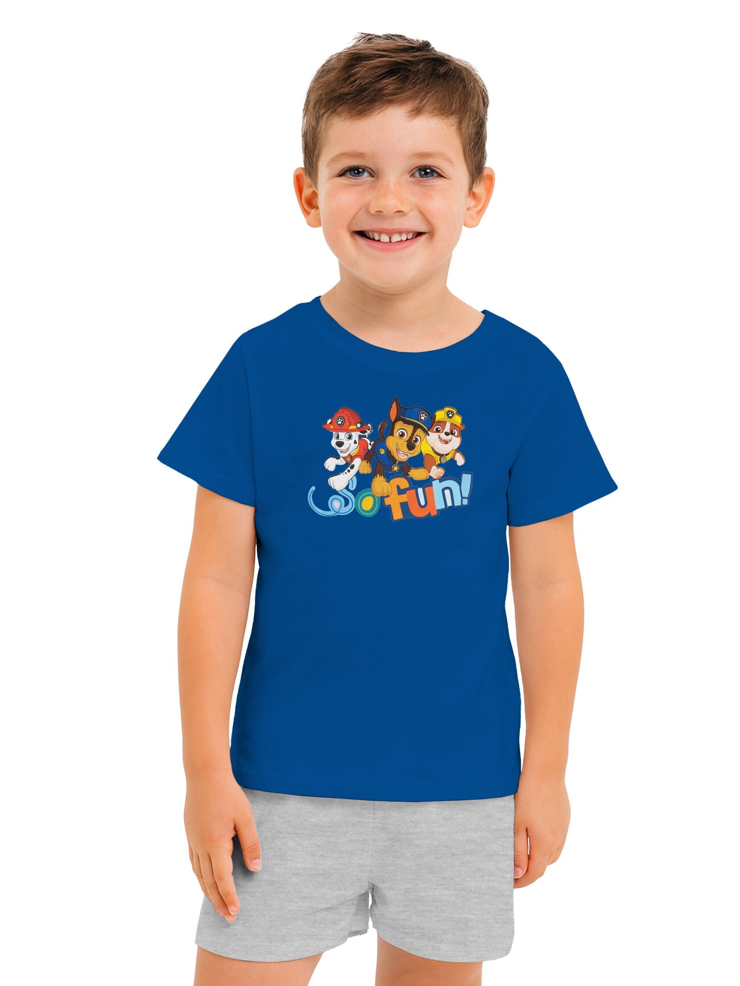 PAW Patrol Schlafanzug 'So fun!'‌‌‌ in Mischfarben: Vorderseite