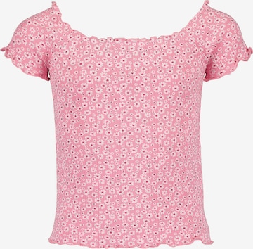 T-Shirt BLUE SEVEN en rose : devant