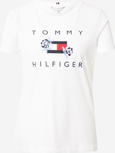 Tricou TOMMY HILFIGER pe navy / albastru deschis / roșu / alb, Vizualizare produs