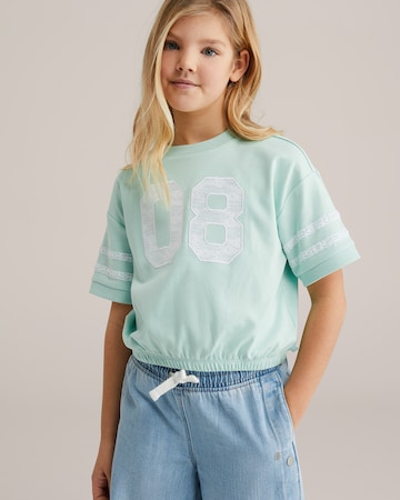 WE Fashion Тениска в зелено