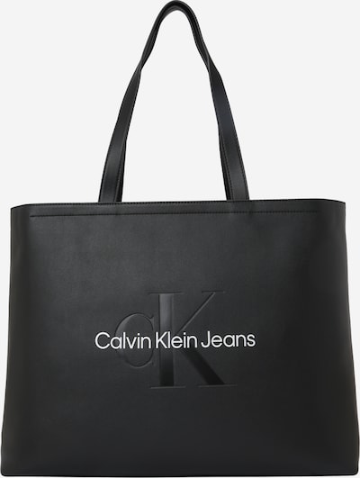 Plase de cumpărături Calvin Klein Jeans pe negru / alb, Vizualizare produs