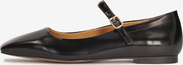 Kazar Ballet Flats with Strap in Black: front