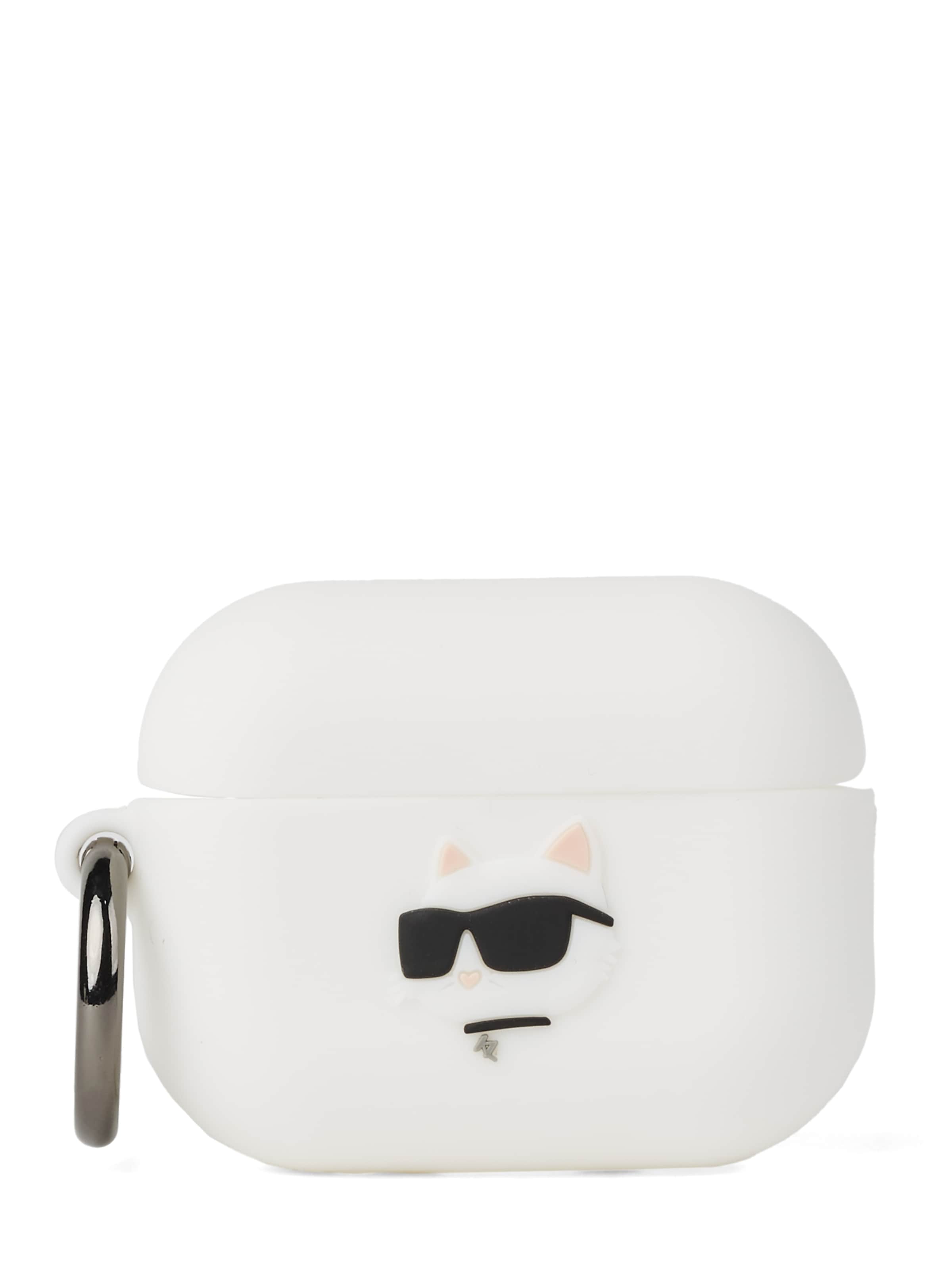Karl Lagerfeld Telefonitasku 'Silicone Choupette AirPods 3', värv valge: eest vaates