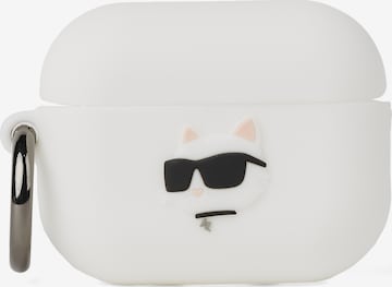 Karl Lagerfeld Telefonitasku 'Silicone Choupette AirPods 3', värv valge: eest vaates