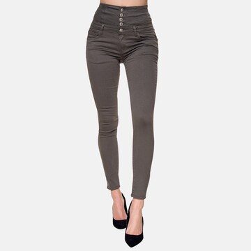 Elara Jeans in Grey: front
