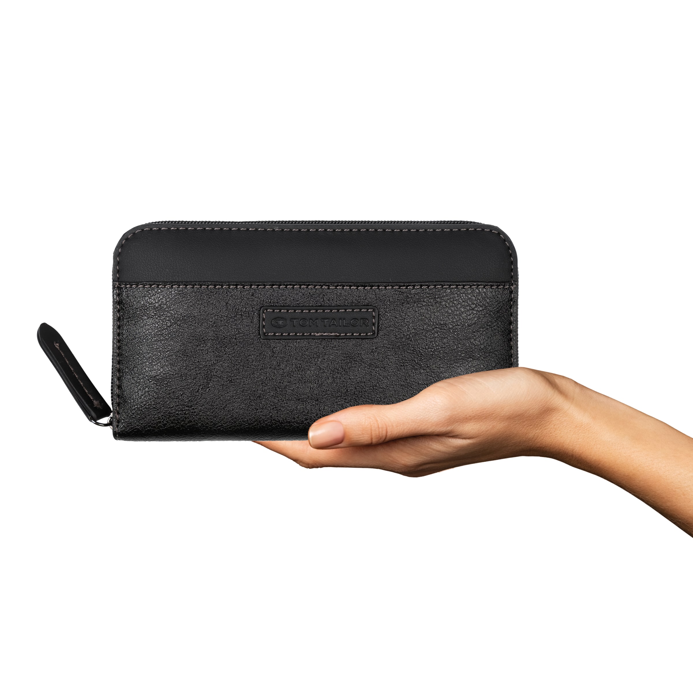 TOM TAILOR Portemonnaie 'GIA' in Schwarz