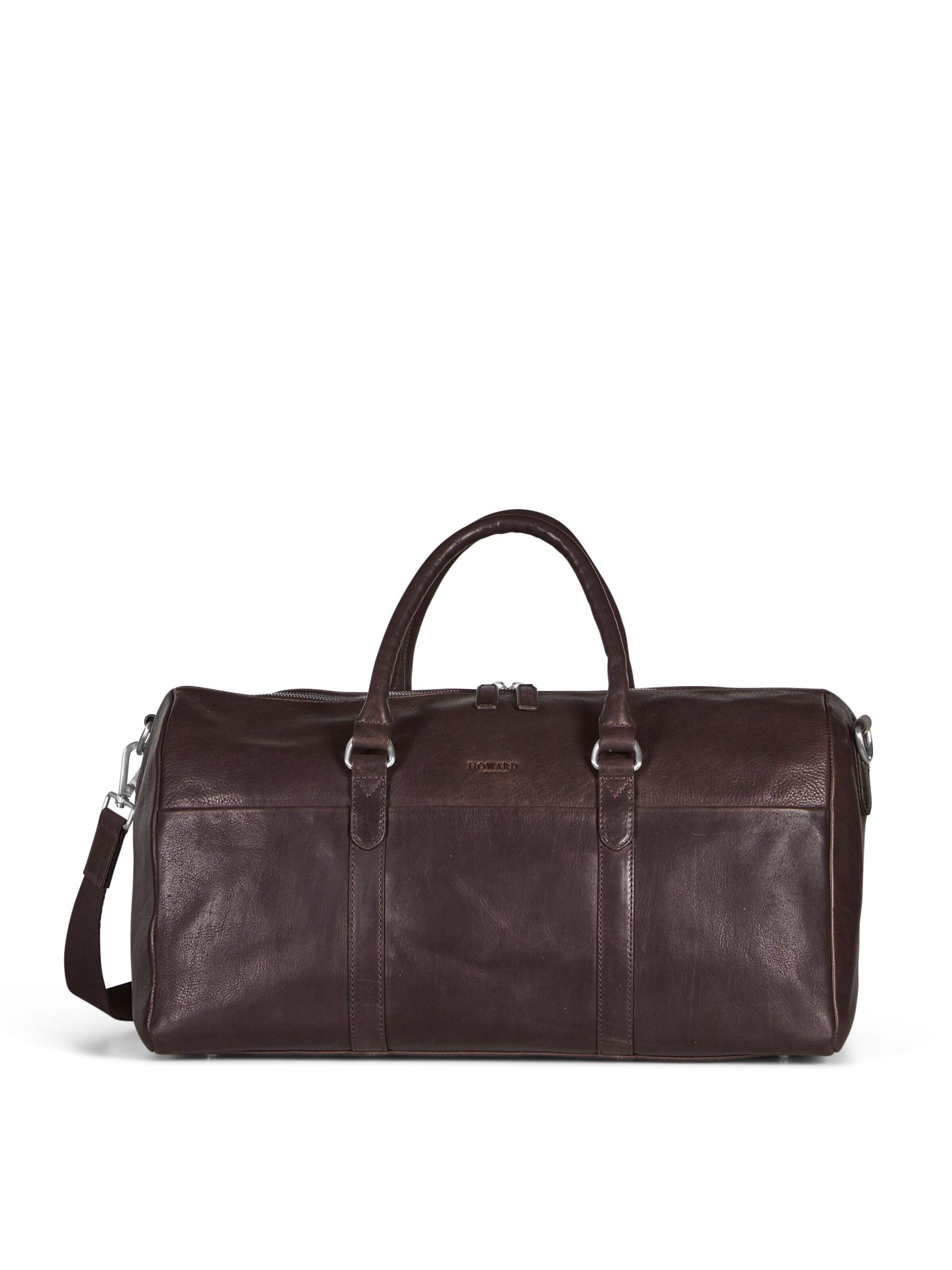 Borsa weekend 'Weekend Bag Victor Dark Brown' di Howard London in marrone: frontale