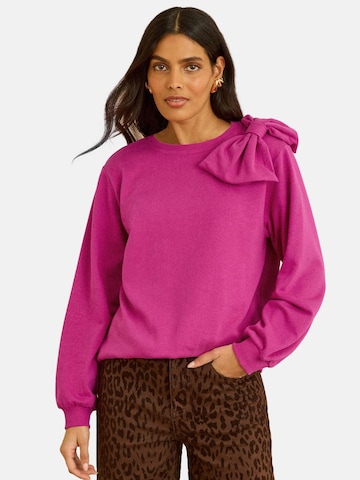 love & roses Свитшот в Ярко-розовый: спереди