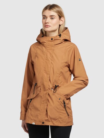 Parka mi-saison khujo en beige : devant