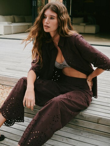 Next Wide leg Broek in Bruin