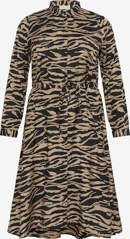 Rochie tip bluză de la KAFFE CURVE pe negru: față