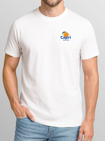 Neverless Shirt 'Capri Orange' in White: front