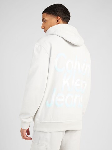 Calvin Klein Jeans Sweatshirt in Grijs: voorkant