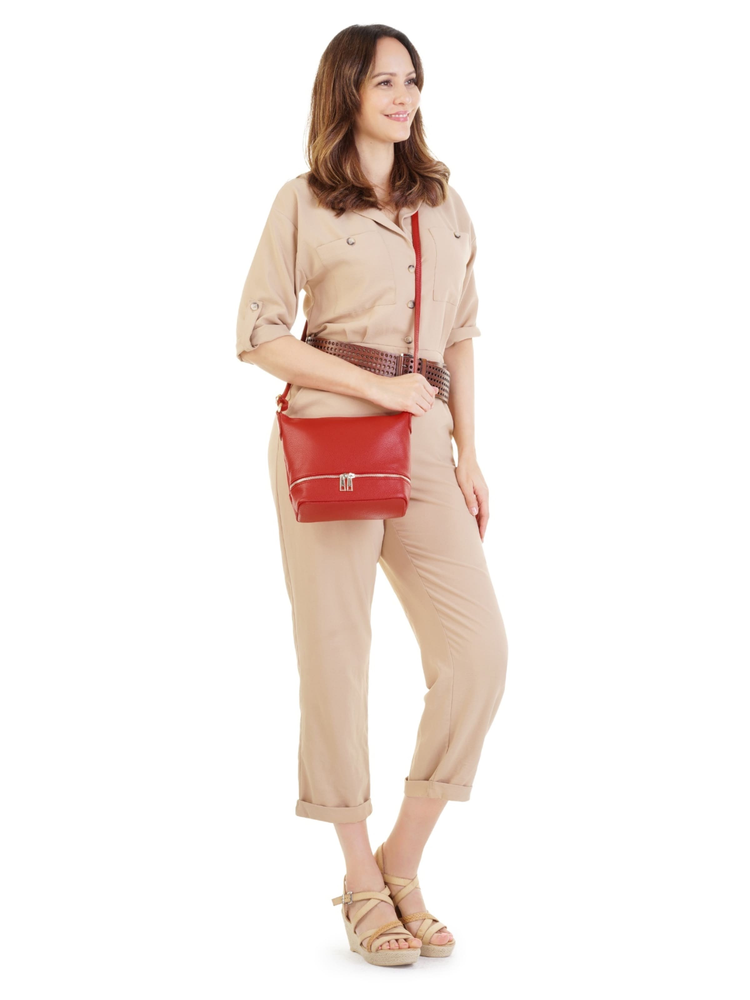 Sac à bandoulière Cluty en rouge