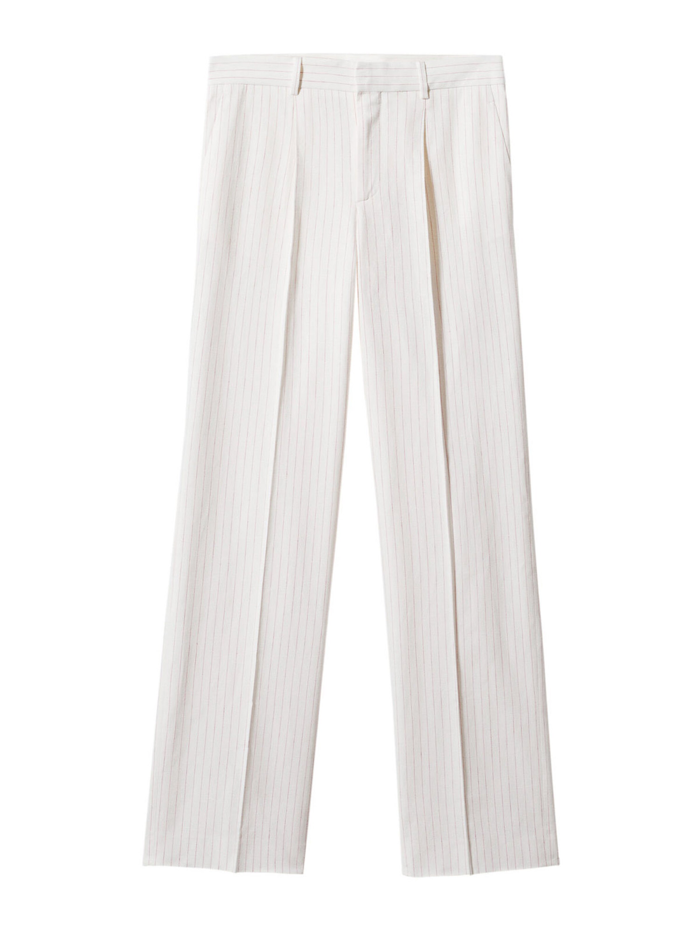 Regular Pantaloni cu dungă de la MANGO pe alb: față