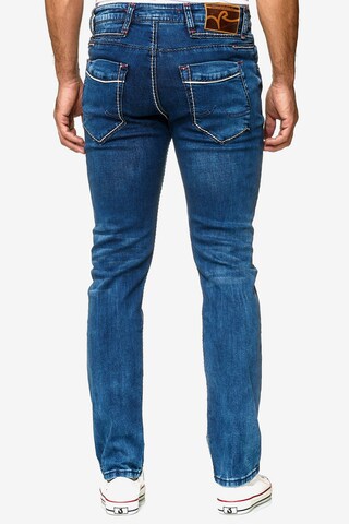 Rusty Neal Slimfit Jeans  im klassischen 5-Pocket-Style in Blau