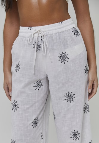 Wide Leg Pantalon South Beach en blanc