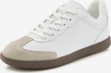 Sneaker bassa di Elbsand in bianco: frontale