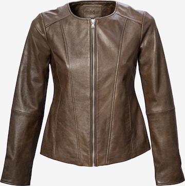 18N62 Lederjacke 'NEGivette' in Braun: Vorderseite