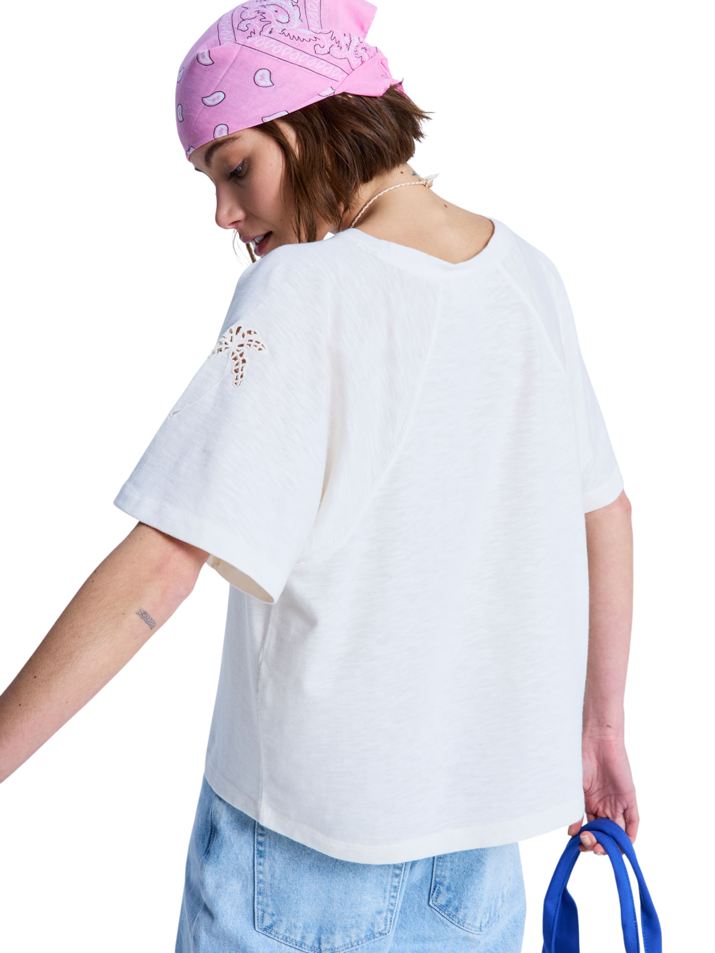 ROXY Shirt 'Time For Palm Tree' in White