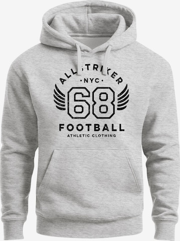 Neverless Sweatshirt 'Football NYC' in Grey: front
