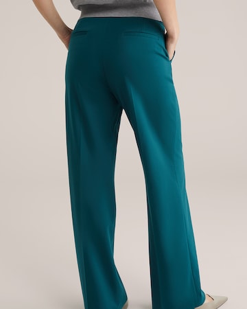 WE Fashion - Pierna ancha Pantalón de pinzas en verde