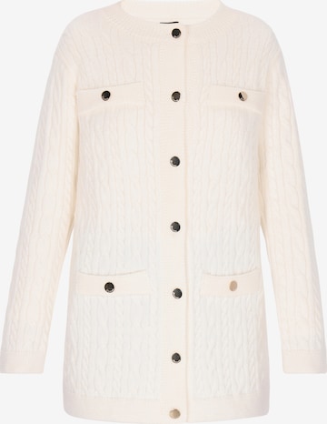 DreiMaster Klassik Knit cardigan in White: front