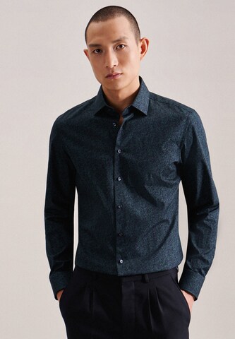 SEIDENSTICKER Slim fit Business Shirt in Blue: front