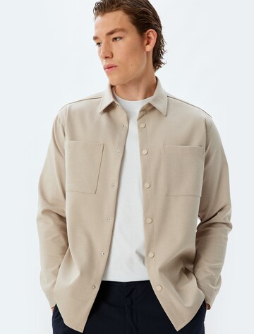 Koton Button Up Shirt in Beige: front