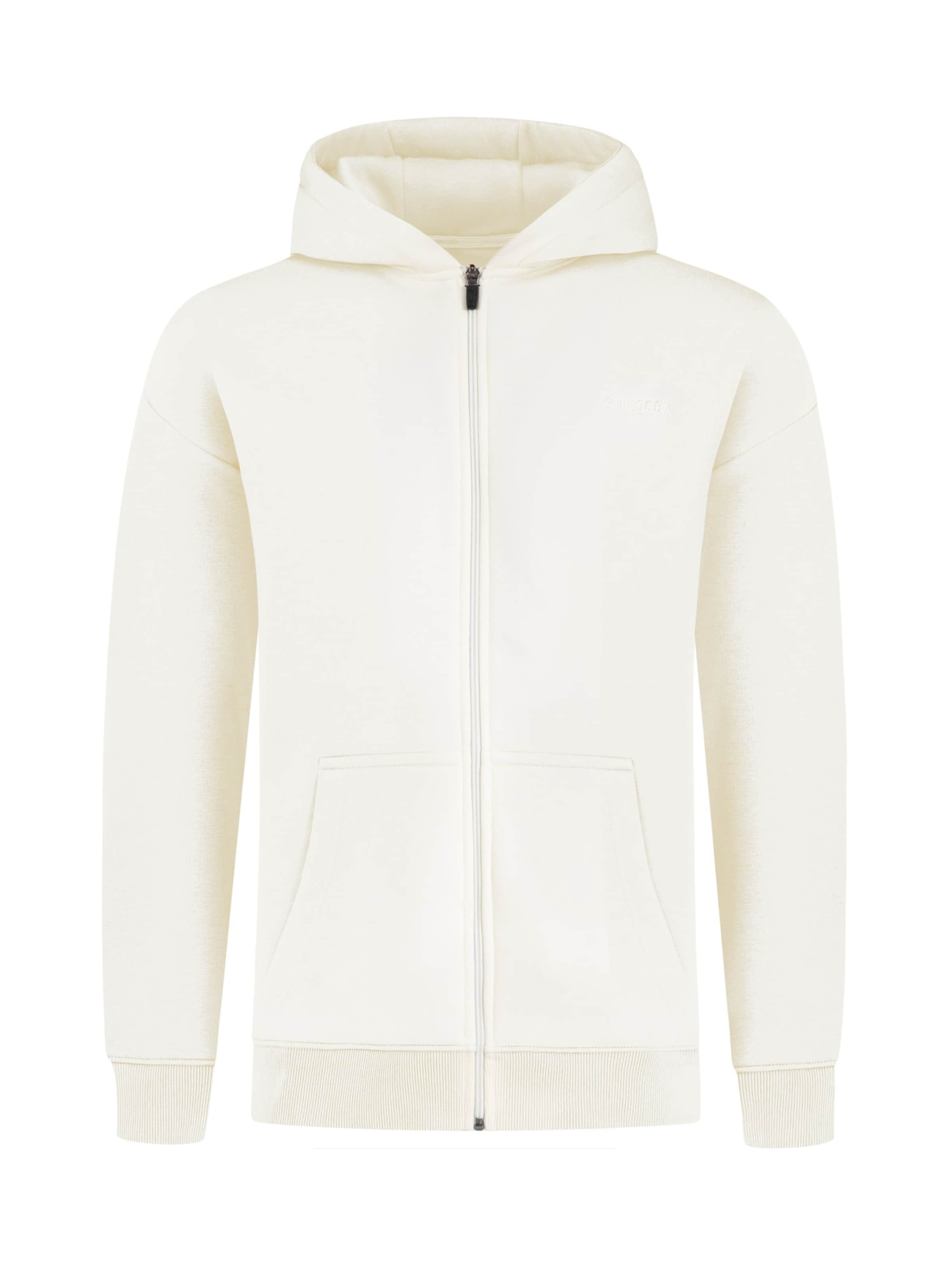 Smilodox Sweatjacke 'Raik ' in Beige: Vorderseite