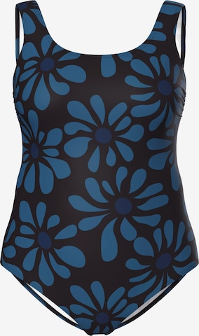 Ulla Popken Badeanzug 'Alice' in Schwarz: Vorderseite