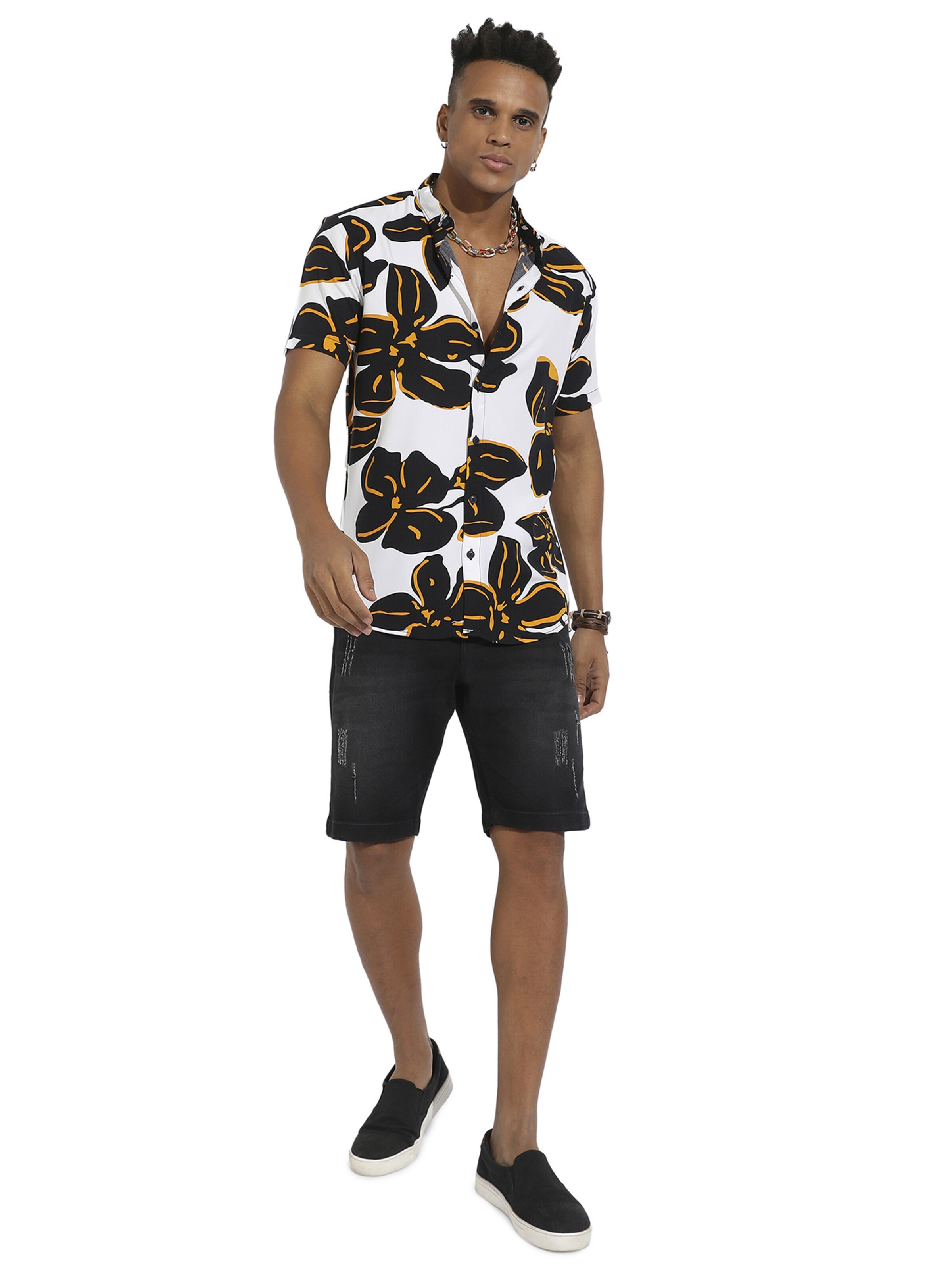 Campus Sutra Rovný strih Košeľa 'Isaiah' - Biela