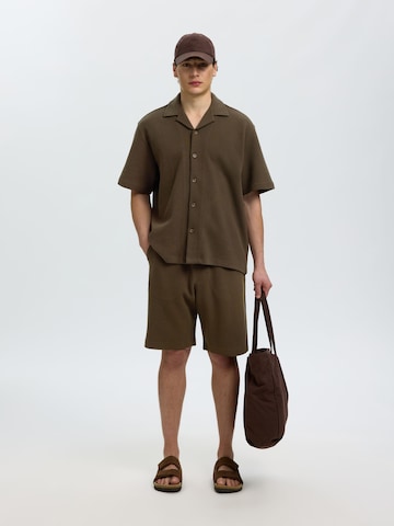 SELECTED Loose fit Trousers in Brown