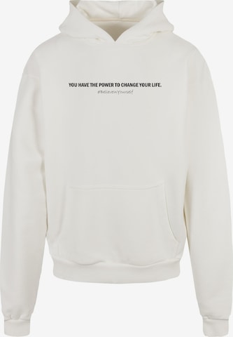 Merchcode Sweatshirt 'WD - Believe In Yourself' in Weiß: predná strana