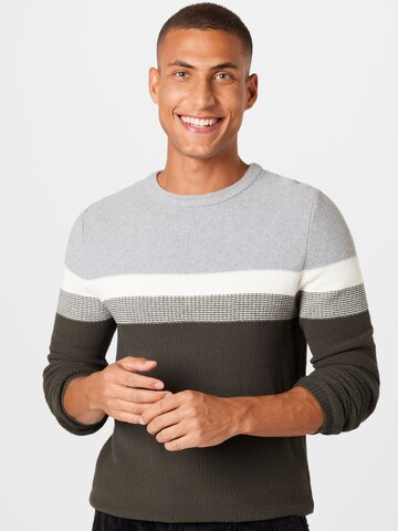 Key Largo - Regular Fit Pullover 'Hansi' em cinzento: frente