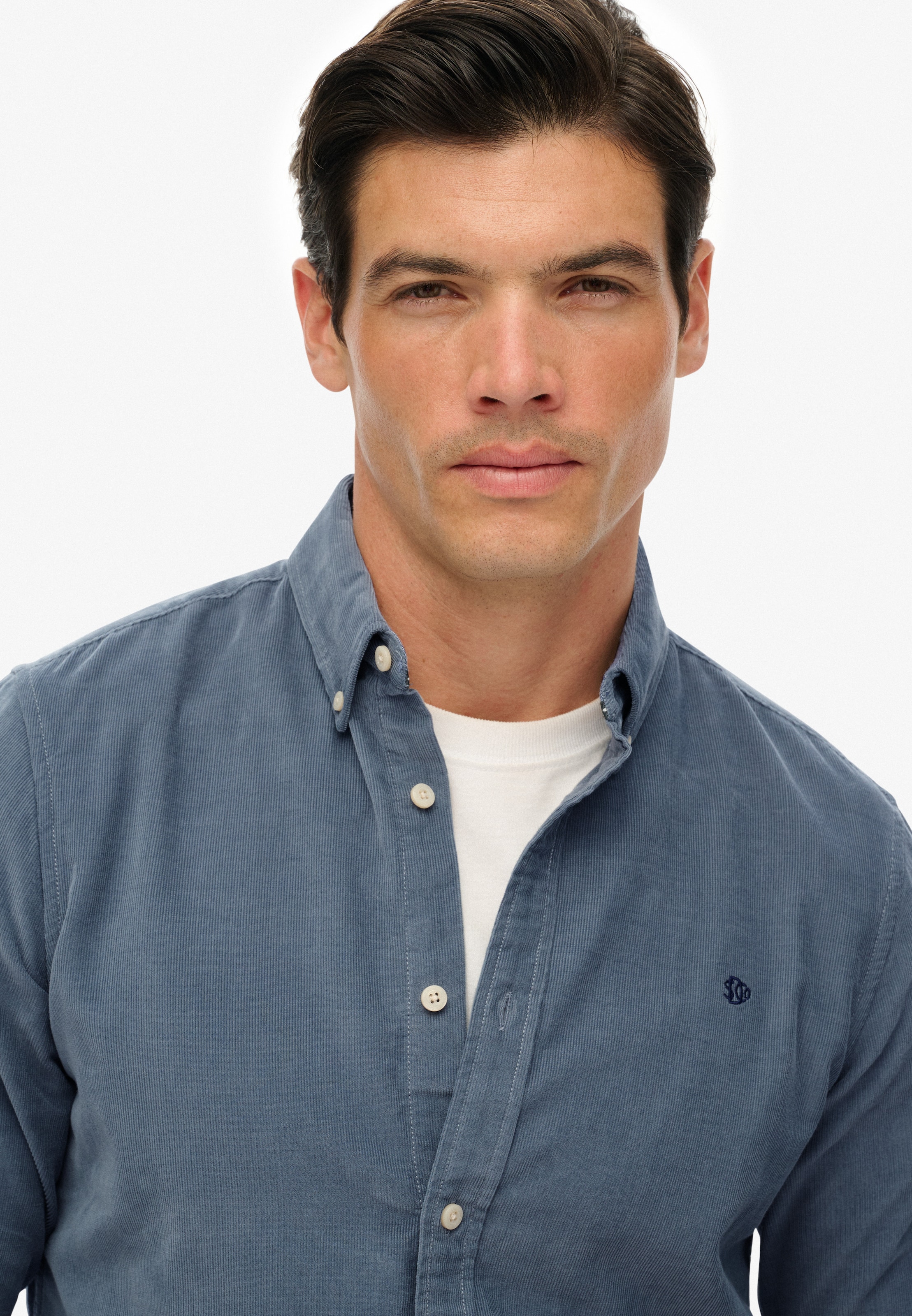 Coupe regular Chemise Superdry & Co en bleu