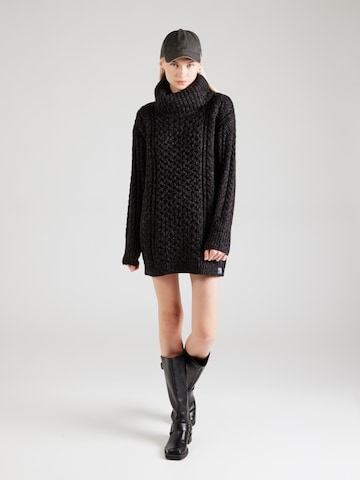 Superdry - Vestido de punto en negro: frente
