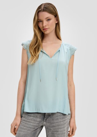 QS Blouse in Blue: front
