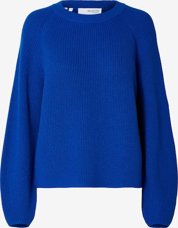 Pull-over 'KAMMA' SELECTED FEMME en bleu : devant