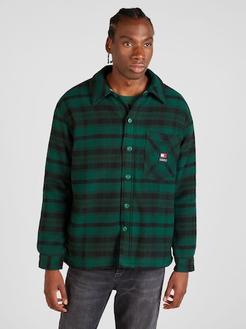 Veste mi-saison Tommy Jeans en vert : devant