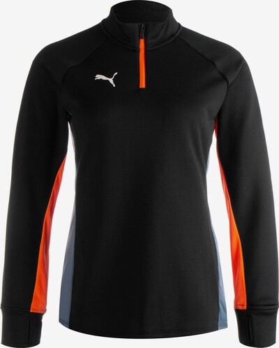 PUMA Camiseta funcional 'Individual Blaze' en azul ahumado / naranja / negro / blanco, Vista del producto