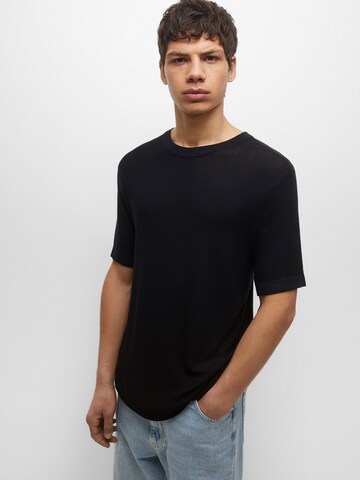 Pull&Bear Shirt in Zwart: voorkant