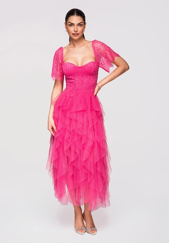 Ombre Cocktailkleid in Pink: Vorderseite