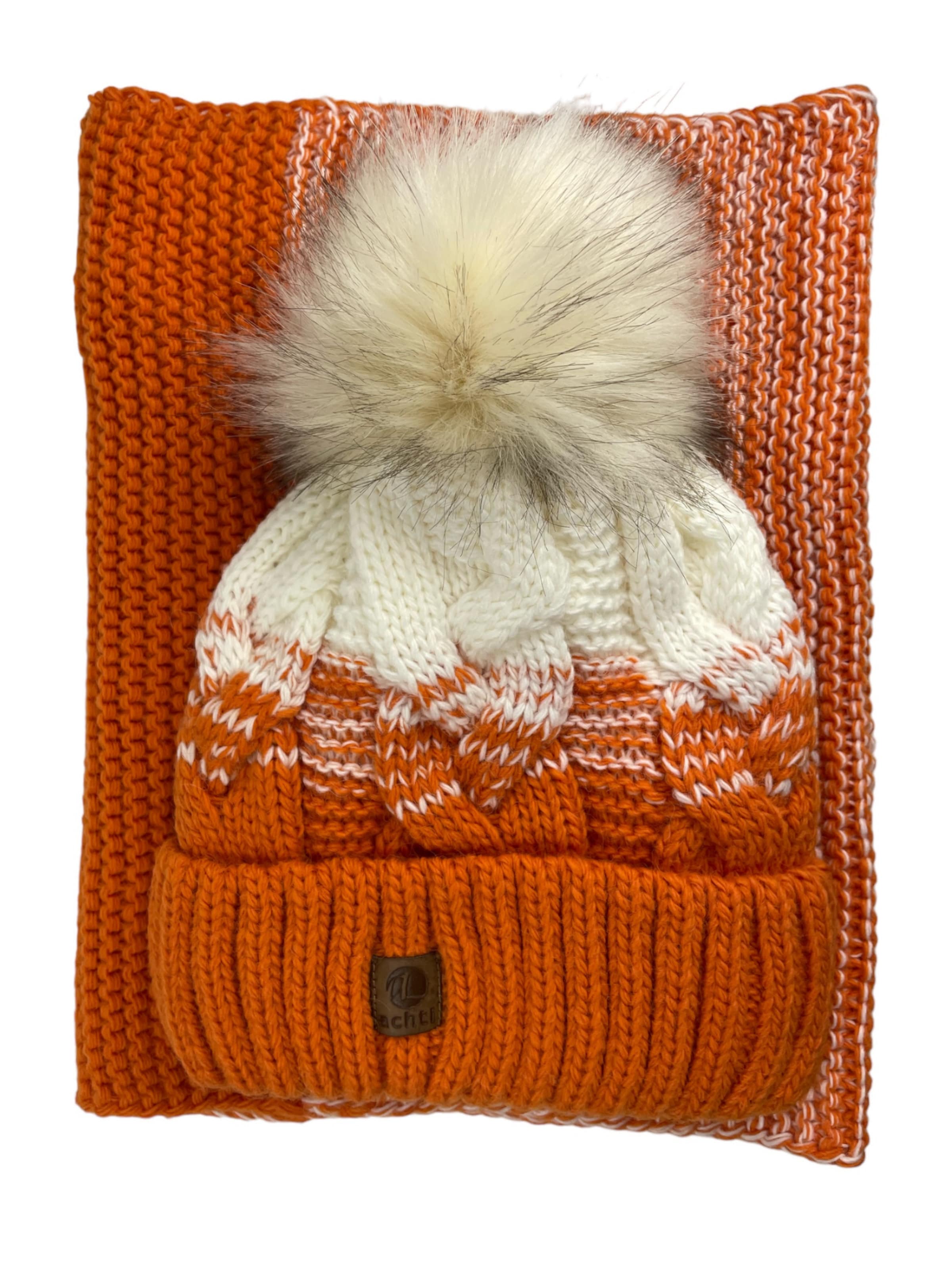 Kumixi Beanie 'Set' in Orange: front