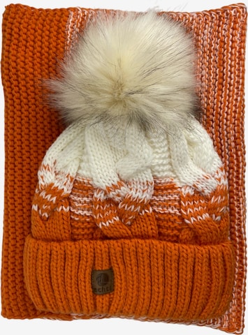Kumixi Beanie 'Set' in Orange: front