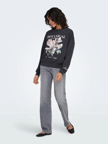 ONLY Sweatshirt 'ONLFLEUR' in Grau