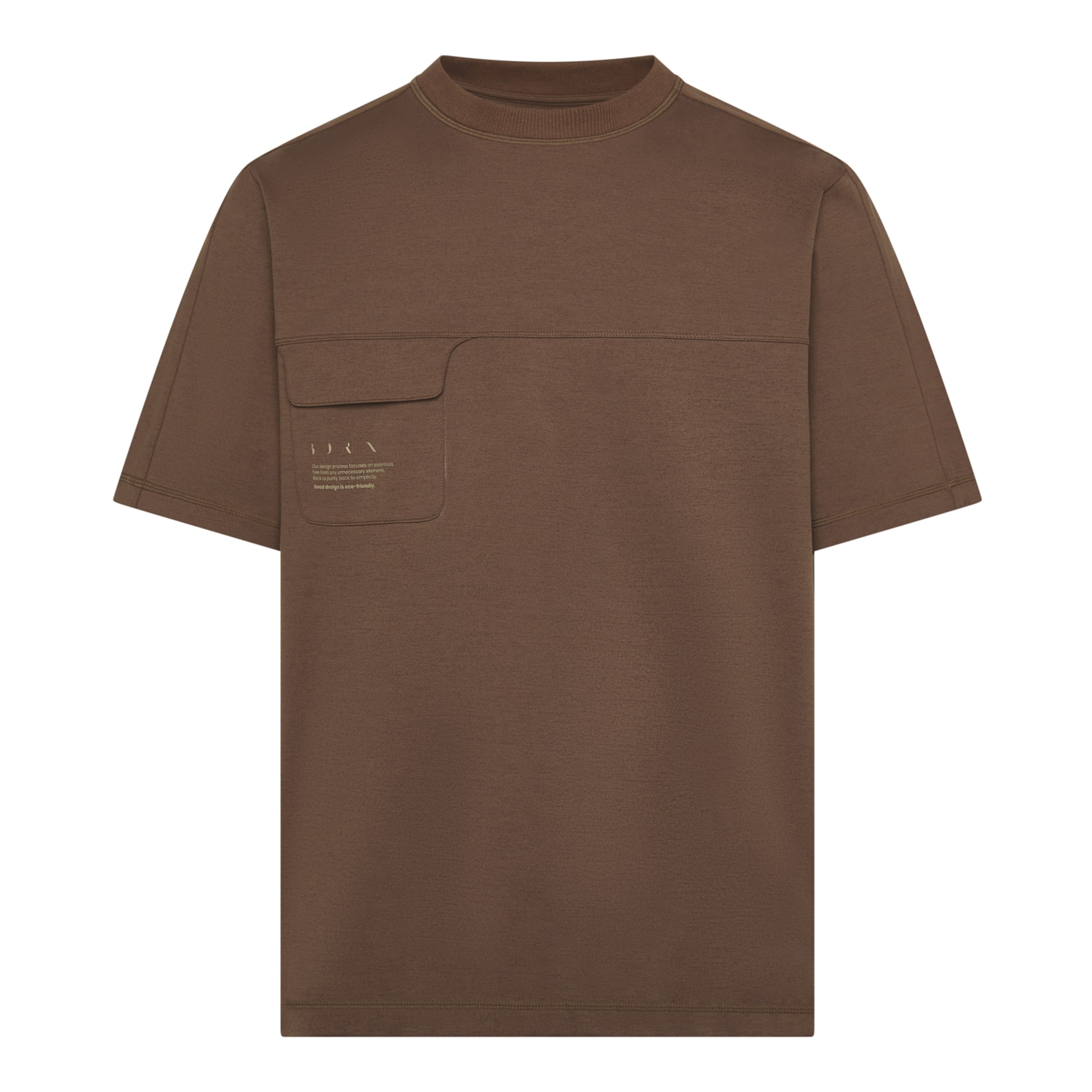 T-Shirt ' Tirreno ' Born en marron : devant