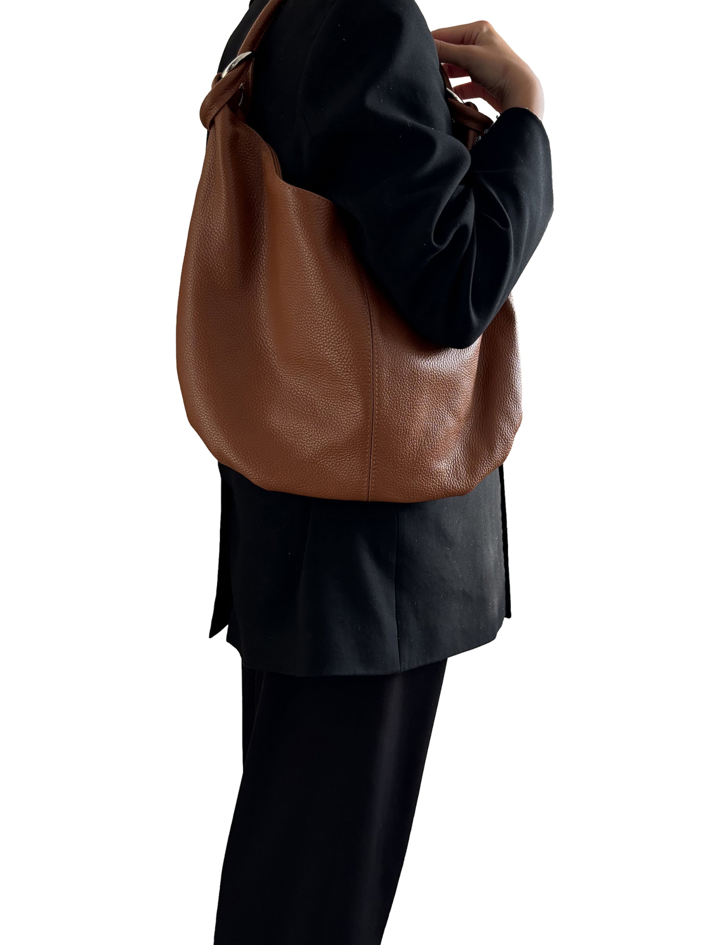 Sac bandoulière CHICCA BORSE en marron : devant