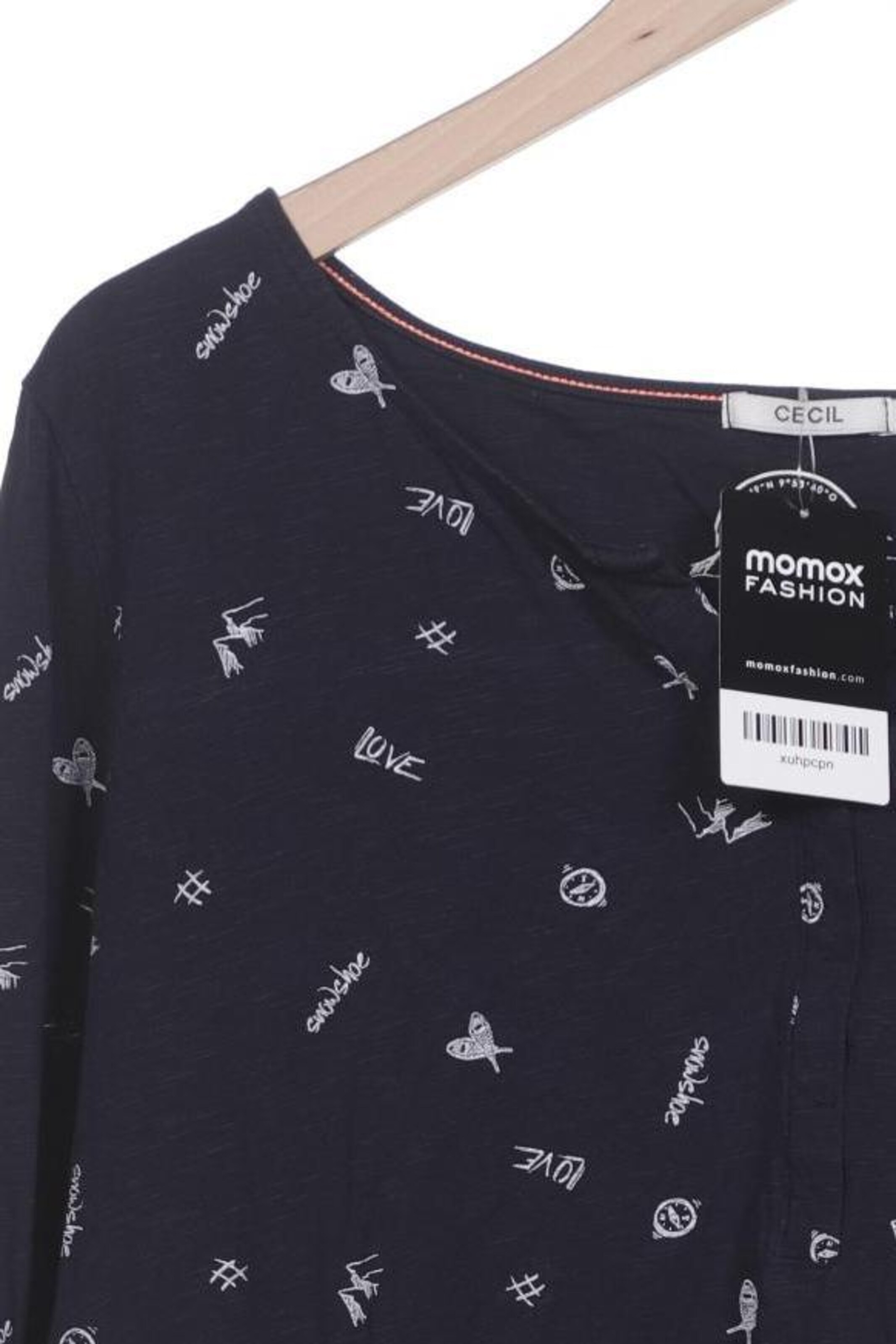 CECIL Langarmshirt XL in Blau