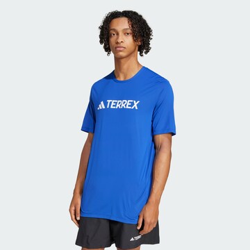 ADIDAS TERREX - Camiseta funcional en azul: frente
